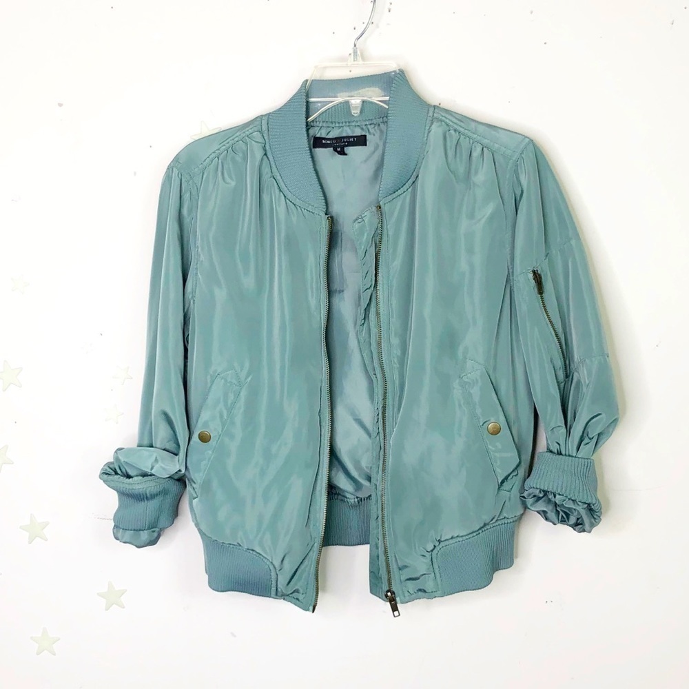 ROMEO and Juliet Couture olive green bomber jacket